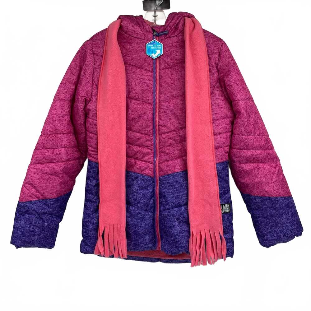 Swiss Alps Pink Purple Puffer Jacket | Girls Size 14